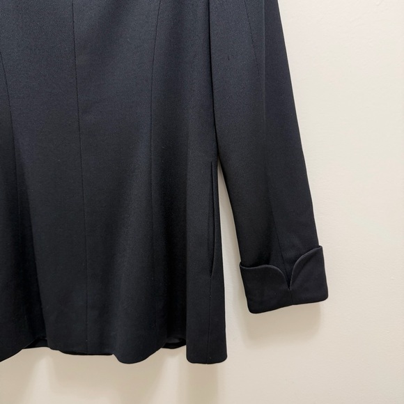 Ralph Lauren Vintage Wool Coat Jacket Velvet Collar USA Union Tag Black Size 4 - Picture 7 of 11